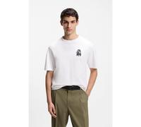 HUGO Camiseta relaxed fit en algodón con detalle gráfico inspirado en las películas de terror - StyleDicatiko, 50532325 Blanco M