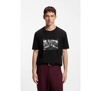 HUGO Camiseta relaxed fit en algodón con estampado gráfico - StyleDikems, 50568628 Negro XXL