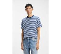HUGO Camiseta relaxed fit en punto de algodón a rayas - StyleDemptee, 50563797 Blanco / Azul XL
