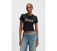 HUGO Camiseta ribeteada de algodón con diseño gráfico - StyleDalia_B_2, 50545062 Negro XS