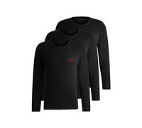 HUGO Camiseta RN Triplet para Hombre Manga Larga, Negro1, XXL