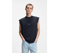 HUGO Camiseta sin mangas en punto de algodón con parche de logo - StyleNavertz, 50509773 Azul oscuro XL
