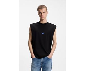 HUGO Camiseta sin mangas de algodón con aplique de logo - StyleNavertz, 50509773 Negro M