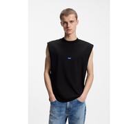 HUGO Camiseta sin mangas de algodón con aplique de logo - StyleNavertz, 50509773 Negro XS