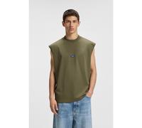 HUGO Camiseta sin mangas en punto de algodón con detalle de logo - StyleNavertz, 50509773 Oliva XL