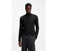 HUGO Camiseta slim fit de algodón con cuello medio con logo - StyleDerollo224_IN, 50568715 Negro M