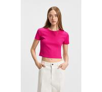 HUGO Camiseta slim fit de algodón con logo apilado bordado - StyleDelanor, 50512000 Pink XL