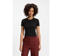 HUGO Camiseta slim fit de algodón con logo bordado - StyleDelanor, 50512000 Negro XL