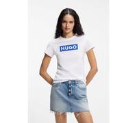 HUGO Camiseta slim fit de algodón con logo estampado - StyleClassic Tee_B, 50510772 Blanco XXL