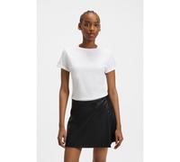 HUGO Camiseta slim fit de algodón con mangas vueltas - StyleThe Plain Tee, 50417212 Blanco L