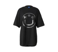 HUGO Camiseta talla grande negro / plata M negro / plata