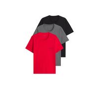 HUGO Paquete de tres camisetas interiores de algodón - StyleT-SHIRT RN TRIPLET P, 50532811 Negro / Gris / Rojo XXL