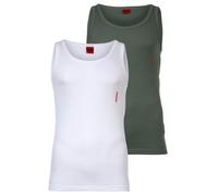 HUGO Camiseta térmica verde / blanco M verde / blanco