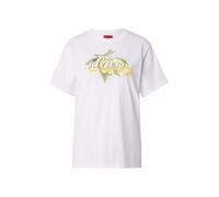 HUGO Camiseta 'Vintage' lima / verde hierba / blanco L lima / verde hierba / blanco