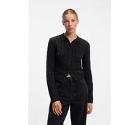 HUGO Cárdigan de punto trenzado con cierre de botones - StyleSbradina_B, 50569616 Negro XS