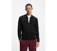 HUGO Cárdigan estilo bomber de punto de algodón con etiqueta con logo roja - StyleSan Jaque-C, 50474809 Negro XXL