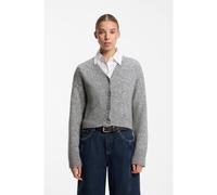 HUGO Cárdigan oversize fit con logo bordado - StyleSusan_B, 50569620 Gris XL