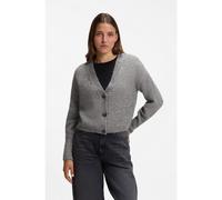 HUGO Cárdigan relaxed fit de lana con textura - StyleSirala, 50569399 Gris claro M