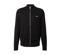 HUGO Chaqueta de punto slim fit de algodón con detalle de logo - StyleSan Jacomo-C, 50553606 Negro L