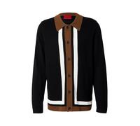 HUGO Cárdigan 'Splon' cognac / negro / blanco XL cognac / negro / blanco
