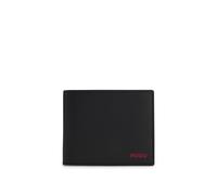 HUGO Cartera de dos pliegues en piel con logo rojo - StyleTibby_2.0_Trifold, 50570448 Negro pcs.