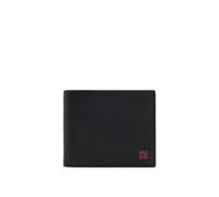 HUGO Cartera de piel con logo apilado rojo - StyleTibby_N_Trifold, 50548300 Negro pcs.