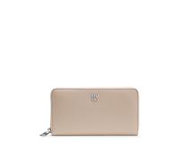 HUGO Cartera de piel sintética con cremallera envolvente y logo apilado - StyleChris 2.0_Zip Around, 50547912 Beige pcs.