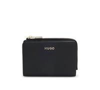 HUGO Cartera de piel sintética granulada con letras de logo - StyleOrin_Wallet Multi, 50563031 Negro pcs.