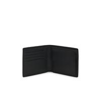 HUGO Cartera plegable de piel lisa con logotipo en relieve - StyleSubway_4 cc coin, 50470760 Negro pcs.