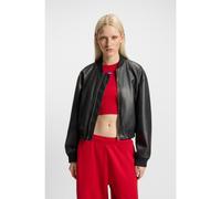 HUGO Cazadora bomber corta de piel sintética - StyleAttitude-1_B, 50542178 Negro 40