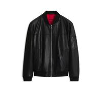 HUGO Cazadora bomber de piel de napa con remache con logo apilado - StyleLadamor, 50567800 Negro XS