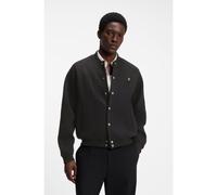 HUGO Cazadora bomber de punto interlock con ribete de logo apilado - StyleDabin, 50563037 Negro XL