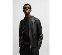 HUGO Cazadora bomber slim fit de piel - StyleLenno, 50481934 Negro M