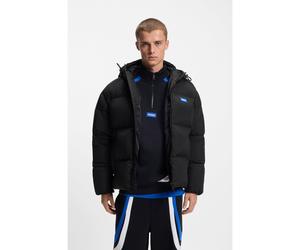 HUGO Cazadora relaxed fit hidrófuga con insignia con logo - StyleBodo2541, 50546652 Negro XXL