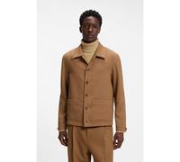 HUGO Cazadora tipo camisa Modern-fit en mezcla de lana - StyleJaros264F2X, 50570212 Beige 50