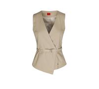 HUGO Chaleco regular fit de algodón y cáñamo con cinturón - StyleAhella-1-W, 50557199 Beige claro 38
