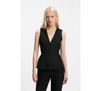 HUGO Chaleco de ajuste impecable con peplo en el dobladillo - StyleAnena, 50564262 Negro 38
