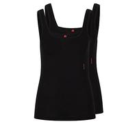 HUGO Twin Vest Camiseta Sin Mangas, Black1, M (Pack de 2) para Mujer
