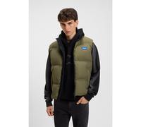 HUGO Chaleco repelente al agua con etiqueta con logo - StyleBodolino2541, 50546648 Oliva XL