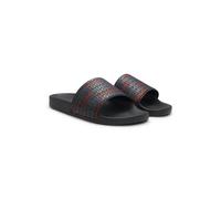 HUGO Chanclas fabricadas en Italia con estampado de logos repetidos - StyleTimein_slid_lgao, 50568750 Negro 44