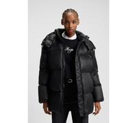 HUGO Chaqueta acolchada repelente al agua con cinturón y capucha extraíbles - StyleFalentina-2, 50547228 Negro L
