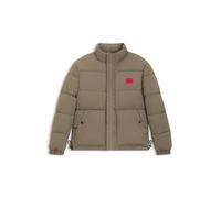 HUGO Chaqueta acolchada repelente al agua con insignia de logo - StyleBalto2541, 50547887 Marrón claro M