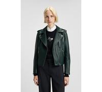 HUGO Chaqueta biker straight fit de piel con detalles de cremallera - StyleLujana, 50551255 Verde oscuro XL