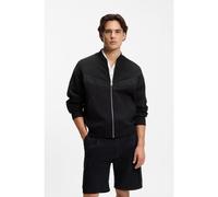 HUGO Chaqueta de algodón con rayas bordadas - StyleDromzip, 50562828 Negro XXL