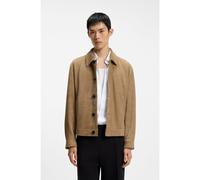 HUGO Chaqueta de ante con detalle de bolsillo cosido en el pecho - StyleLigor, 50564061 Beige XL