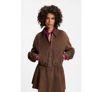 HUGO Chaqueta de ante con dobladillo fruncido - StyleLiph, 50563091 Marrón L