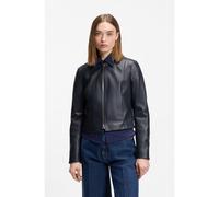 HUGO Chaqueta de piel slim fit holgada con cuello alzado - StyleLasari, 50555743 Azul oscuro XXS