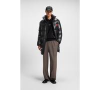 HUGO Chaqueta de plumón repelente al agua con ribete de logo - StyleMagnus2242_IN, 50536317 Negro XL
