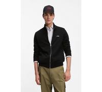 HUGO Chaqueta de punto slim fit de algodón con detalle de logo - StyleSan Jacomo-C, 50553606 Negro XXL