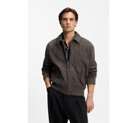 HUGO Chaqueta extra slim fit en ante suave - StyleLemai, 50556503 Gris oscuro XXL